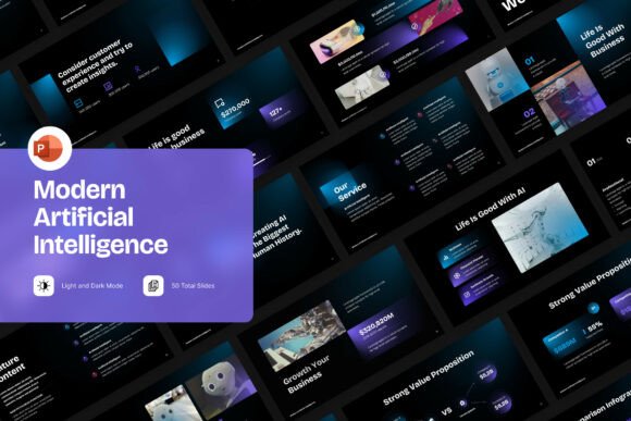 Download Modern Artificial Intelligence PowerPoin - Modern Collection