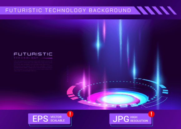 Download Futuristic Technology Background - Techno Collection