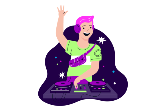 Download Techno Music Dj. Young Cheerful Disco Ch - Techno Collection