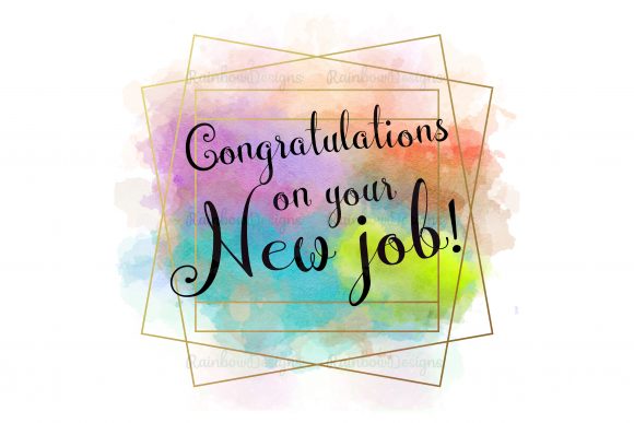 Download Congratulations New Job Watercolour - Premium Resources